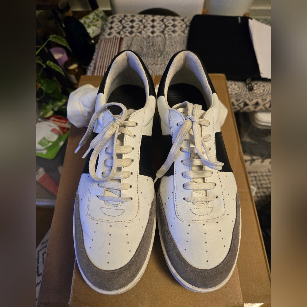 Sandro White and Gray Sneaker - Picture 1 of 6